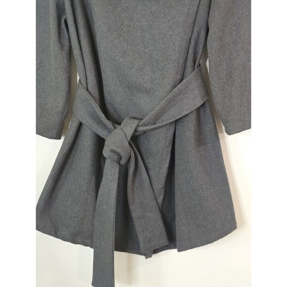 Isabella Oliver Maternity Belted Wrap Coat Size Small Gray Wool Blend Jacket - Picture 4 of 11